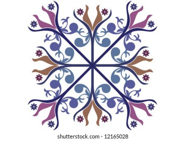 Decorative wallpaper design in shape