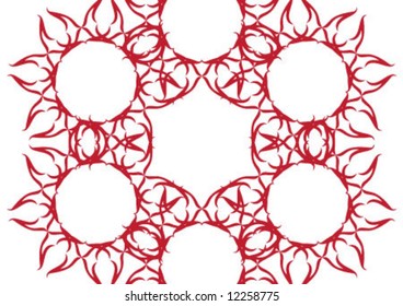 Decorative wallpaper design in shape