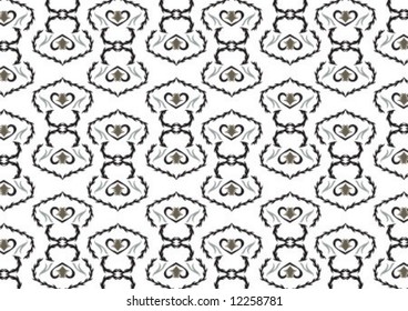 Decorative wallpaper design in shape