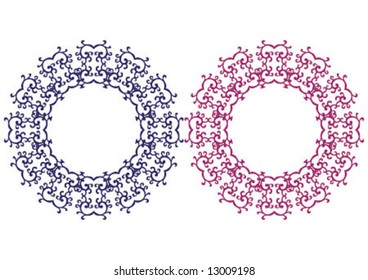 Decorative wallpaper design in shape