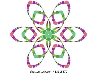 Decorative wallpaper design in shape