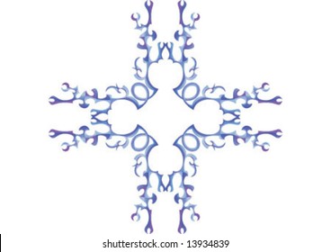 Decorative wallpaper design in shape