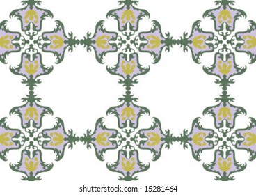 Decorative wallpaper design in shape