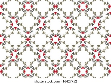 Decorative wallpaper design in shape