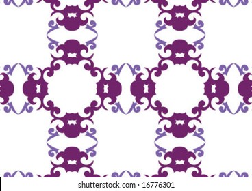 Decorative wallpaper design in shape