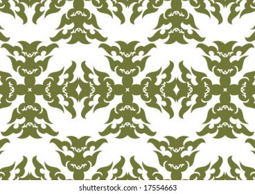 Decorative wallpaper design in shape