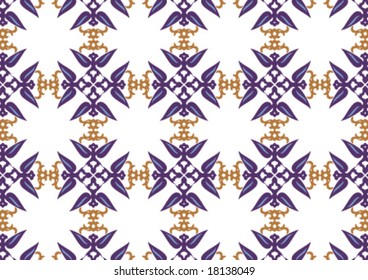 Decorative wallpaper design in shape