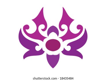 Decorative wallpaper design in shape