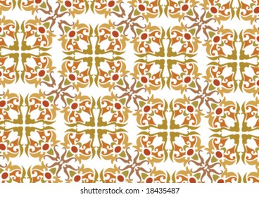 Decorative wallpaper design in shape