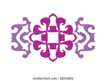 Decorative wallpaper design in shape