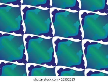 Decorative wallpaper design in shape