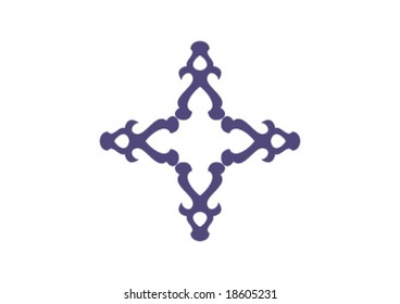 Decorative wallpaper design in shape