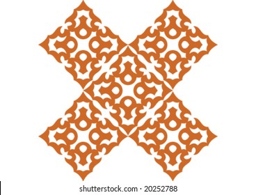 Decorative wallpaper design in shape