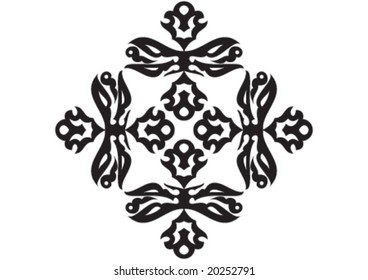 Decorative wallpaper design in shape