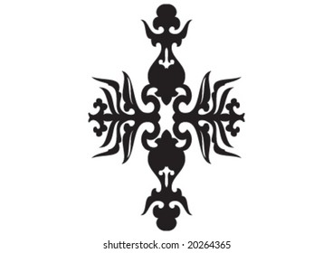 Decorative wallpaper design in shape