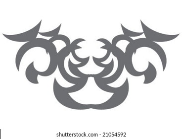 Decorative wallpaper design in shape