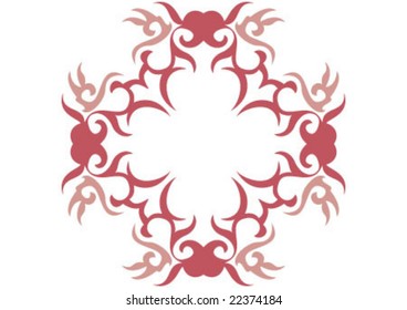 Decorative wallpaper design in shape