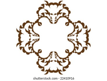 Decorative wallpaper design in shape