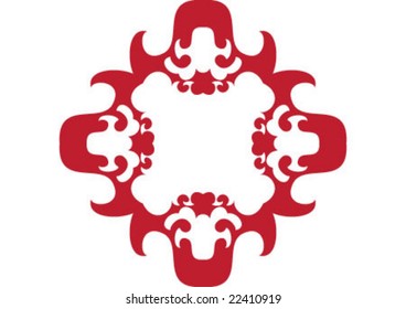 Decorative wallpaper design in shape