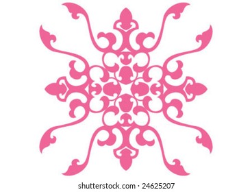 Decorative wallpaper design in shape