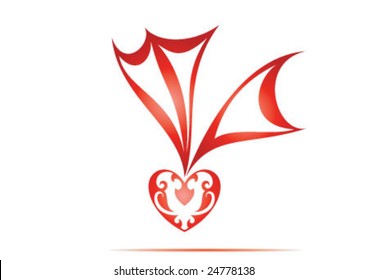 Decorative wallpaper design in shape