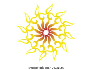 Decorative wallpaper design in shape