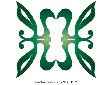 Decorative wallpaper design in shape