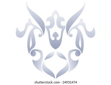Decorative wallpaper design in shape