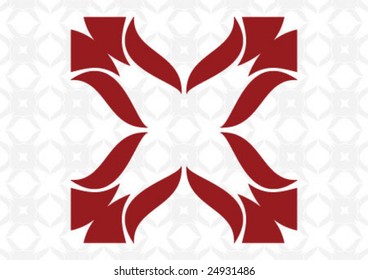 Decorative wallpaper design in shape