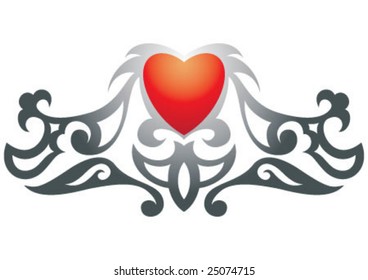 Decorative wallpaper design in shape