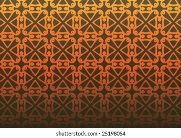 Decorative wallpaper design in shape
