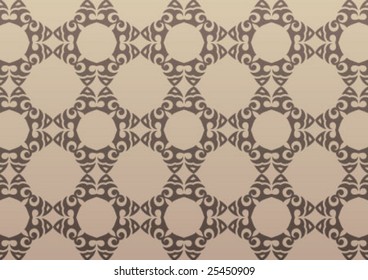 Decorative wallpaper design in shape