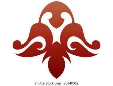 Decorative wallpaper design in shape