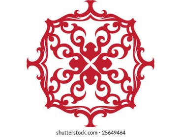 Decorative wallpaper design in shape