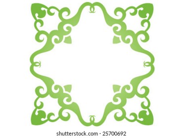 Decorative wallpaper design in shape