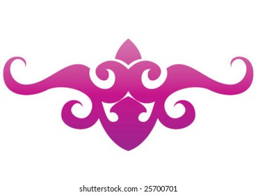 Decorative wallpaper design in shape
