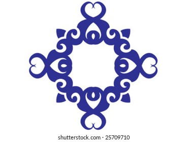 Decorative wallpaper design in shape