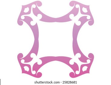 Decorative wallpaper design in shape