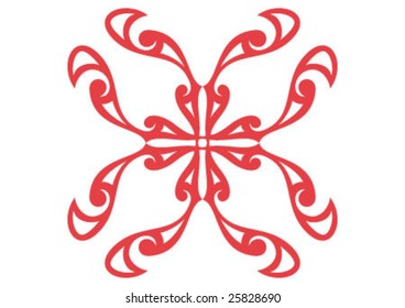 Decorative wallpaper design in shape