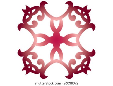 Decorative wallpaper design in shape