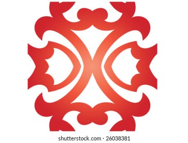 Decorative wallpaper design in shape