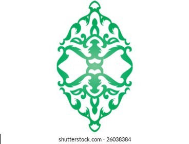 Decorative wallpaper design in shape