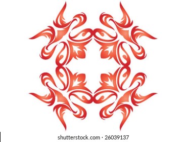 Decorative wallpaper design in shape