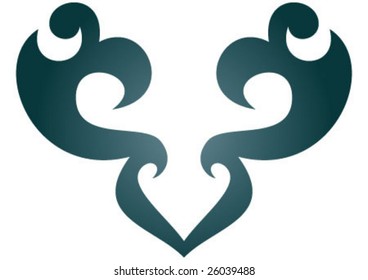Decorative wallpaper design in shape