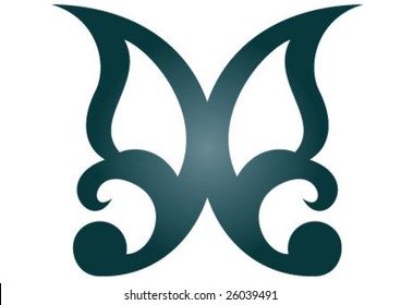 Decorative wallpaper design in shape