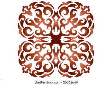 Decorative wallpaper design in shape