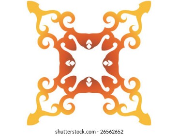 Decorative wallpaper design in shape