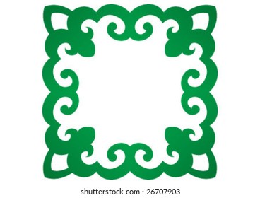 Decorative wallpaper design in shape