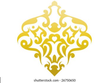 Decorative wallpaper design in shape