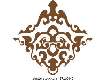 Decorative wallpaper design in shape